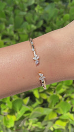 Jay Feder 18k Rose Gold Diamond Hinge Bracelet