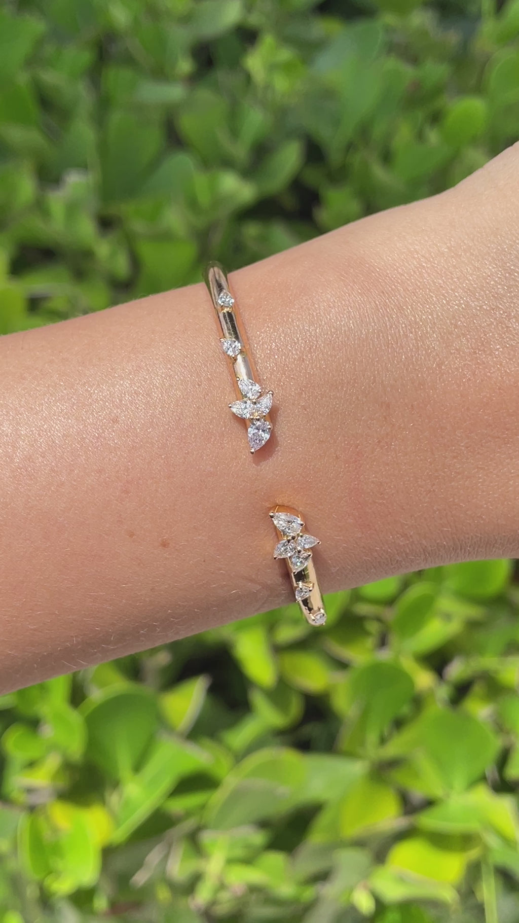 Jay Feder 18k Rose Gold Diamond Hinge Bracelet