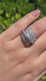 Jay Feder 18K White Gold Deco Wrap Diamond Ring - Jay Feder Jewelers