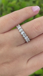 Jay Feder Platinum Oval Diamond Eternity Wedding Band