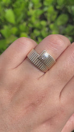 JAY FEDER 14K YELLOW GOLD EMERALD DIAMOND COIL WRAP RING