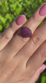Jay Feder 14k Yellow Gold Ruby Pave Set Ring