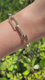 Jay Feder 14k Yellow Gold Paperclip Chain Bracelet