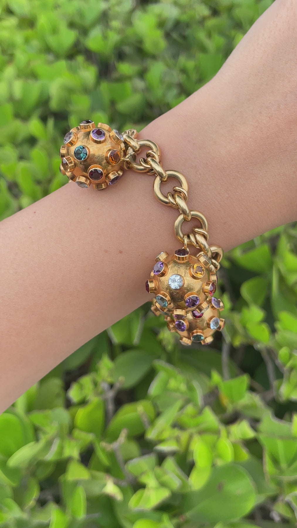 yellow gold charm bracelet