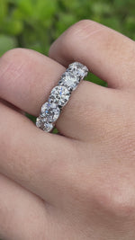 JAY FEDER PLATINUM ROUND DIAMOND ETERNITY BAND RING