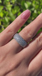 JAY FEDER PLATINUM DIAMOND PAVE BAND RING