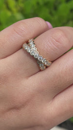 Jay Feder 18k Yellow Gold Diamond Bezel Crossover Band