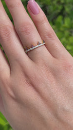 Khai Khai 18k Yellow Gold Orange Sapphire Diamond Jaws Band Ring