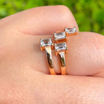 Jay Feder 18k Rose Gold Diamond Crossover Wrap Ring