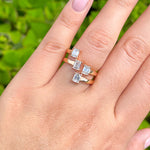 Jay Feder 18k Rose Gold Diamond Crossover Wrap Ring