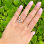 Jay Feder 18k Rose Gold Diamond Crossover Wrap Ring