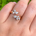 Jay Feder 18k Rose Gold Diamond Crossover Wrap Ring