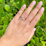 Jay Feder 18k Rose Gold Diamond Crossover Wrap Ring