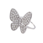 JAY FEDER 14K WHITE GOLD DIAMOND BUTTERFLY RING