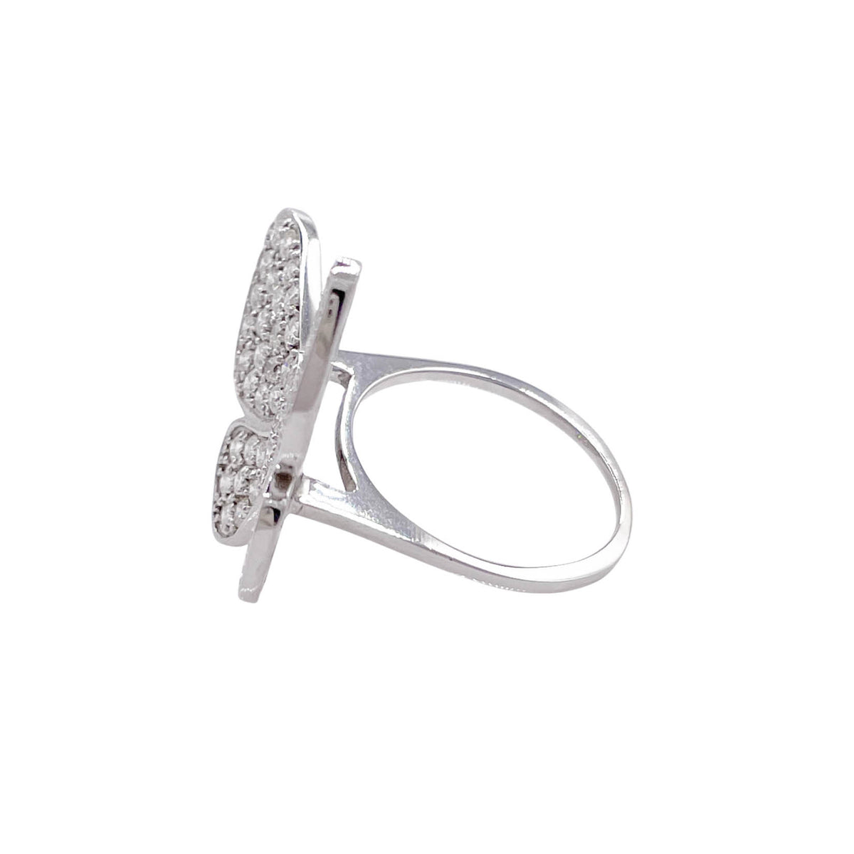 JAY FEDER 14K WHITE GOLD DIAMOND BUTTERFLY RING