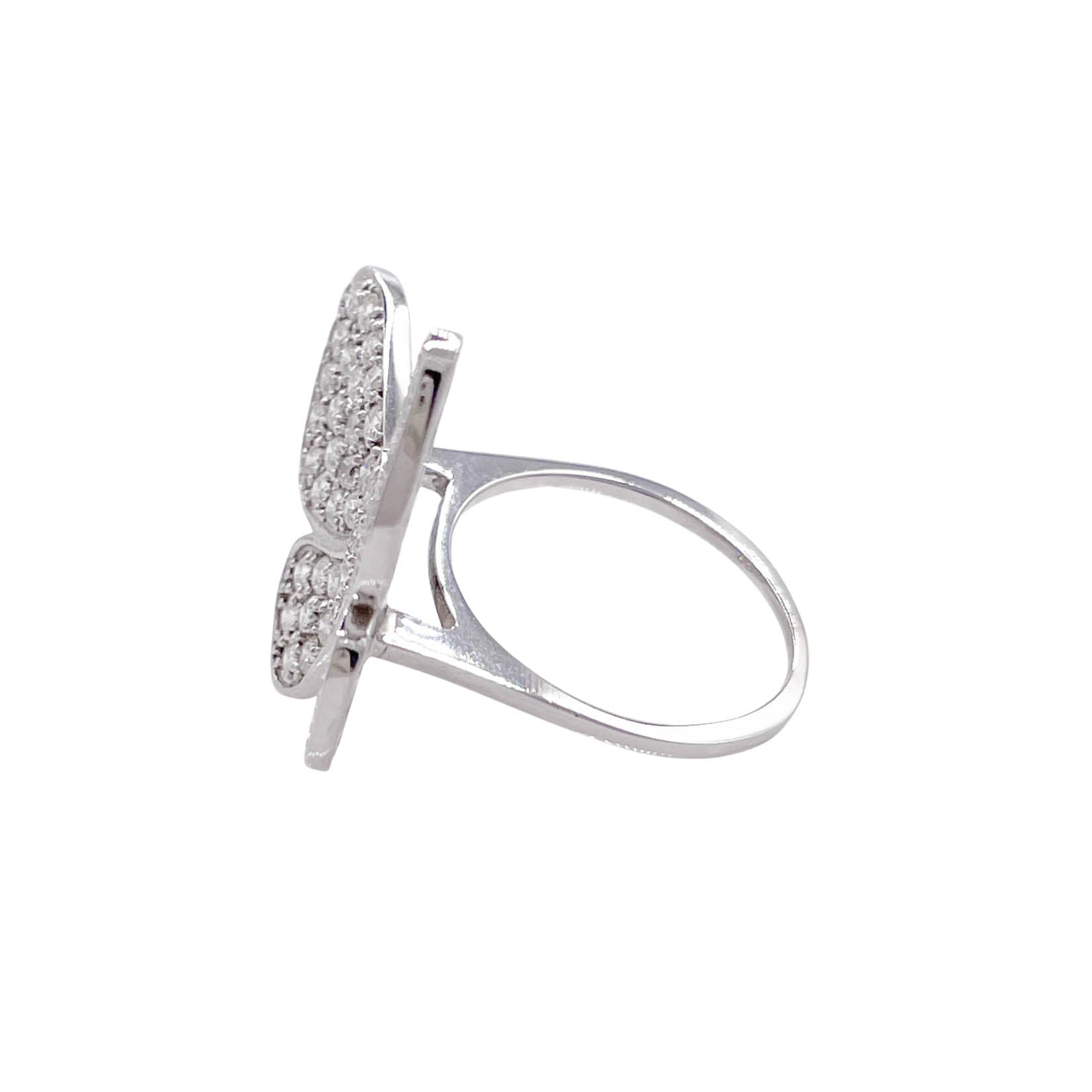JAY FEDER 14K WHITE GOLD DIAMOND BUTTERFLY RING