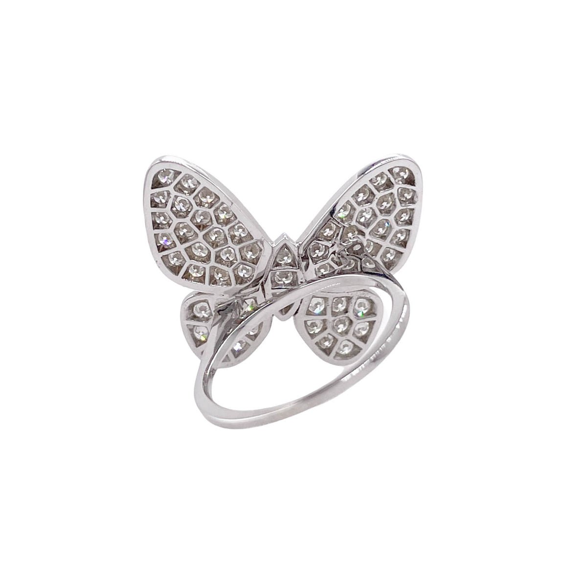 JAY FEDER 14K WHITE GOLD DIAMOND BUTTERFLY RING