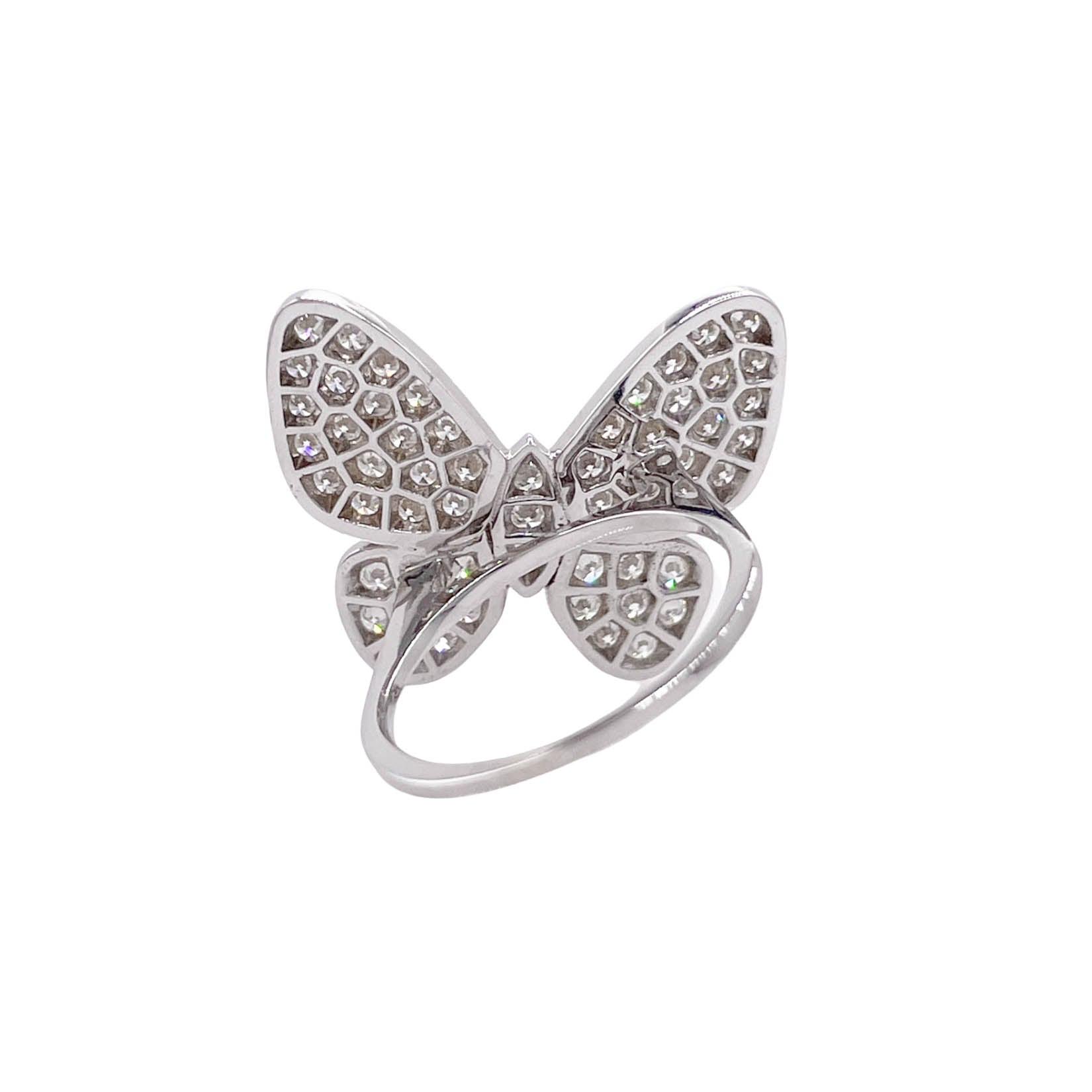 JAY FEDER 14K WHITE GOLD DIAMOND BUTTERFLY RING