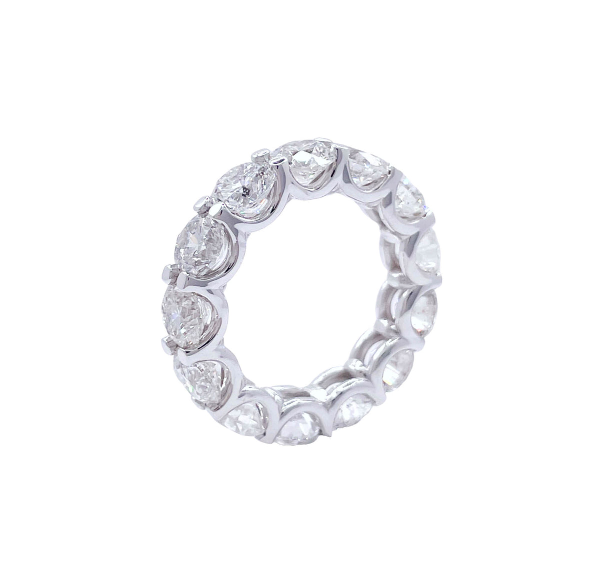 JAY FEDER 18K WHITE GOLD DIAMOND ETERNITY BAND RING