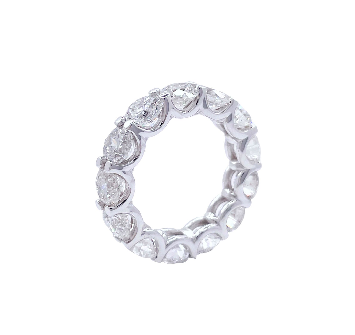 JAY FEDER 18K WHITE GOLD DIAMOND ETERNITY BAND RING