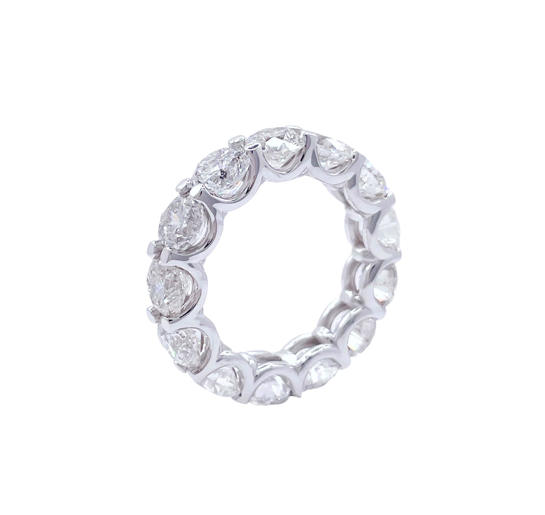 JAY FEDER 18K WHITE GOLD DIAMOND ETERNITY BAND RING