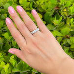 Jay Feder Platinum Oval Diamond Eternity Band Ring