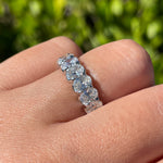 JAY FEDER PLATINUM OVAL DIAMOND ETERNITY BAND RING