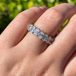 JAY FEDER PLATINUM OVAL DIAMOND ETERNITY BAND RING