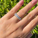 JAY FEDER PLATINUM OVAL DIAMOND ETERNITY BAND RING