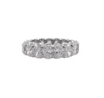 JAY FEDER PLATINUM OVAL DIAMOND ETERNITY BAND RING