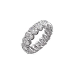 JAY FEDER PLATINUM OVAL DIAMOND ETERNITY BAND RING