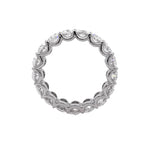 JAY FEDER PLATINUM OVAL DIAMOND ETERNITY BAND RING
