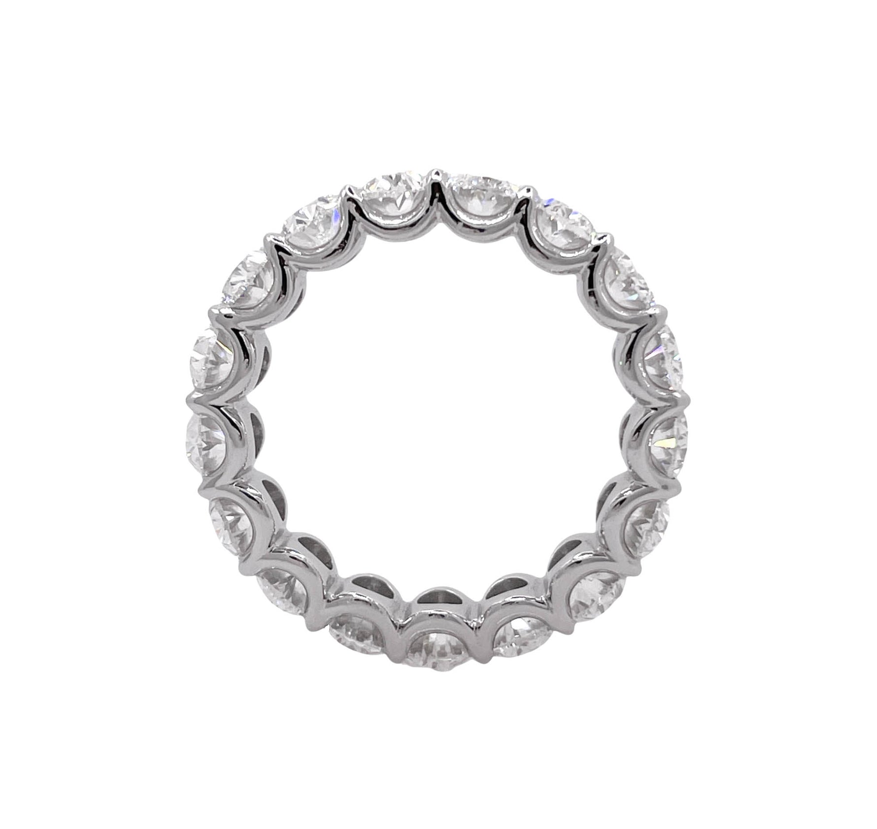 JAY FEDER PLATINUM OVAL DIAMOND ETERNITY BAND RING