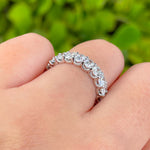 Jay Feder Platinum Oval Diamond Eternity Wedding Band