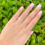 Jay Feder Platinum Oval Diamond Eternity Wedding Band