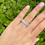 Jay Feder Platinum Emerald Diamond Eternity Band Ring