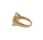 DOVES 18k Yellow Gold Baguette Diamond Mondrian Invisible Set Ring