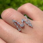 Jay Feder 14k White Gold Diamond ZigZag Ring