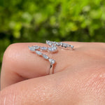 Jay Feder 14k White Gold Diamond ZigZag Ring