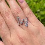 Jay Feder 14k White Gold Diamond ZigZag Ring