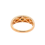 Jay Feder 14k Yellow Gold Diamond Stars Dome Band Ring