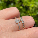 Jay Feder 14k Yellow Gold Diamond Pear Cluster Band Ring