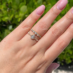 Jay Feder 14k Yellow Gold Diamond Pear Cluster Band Ring