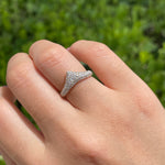 JAY FEDER 14K YELLOW GOLD DIAMOND PAVE CHEVRON RING