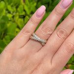 Jay Feder 18k Yellow Gold Diamond Bezel Crossover Band