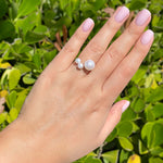 Jay Feder 18k Yellow Gold 3 Pearl Crossover Ring