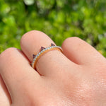 Khai Khai 18k Yellow Gold Orange Sapphire Diamond Jaws Band Ring