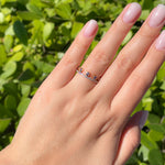 Khai Khai 18k Yellow Gold Pink Sapphire Diamond Crown Band Ring