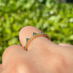 Khai Khai 18k Yellow Gold Tsavorite Diamond Jaws Band Ring