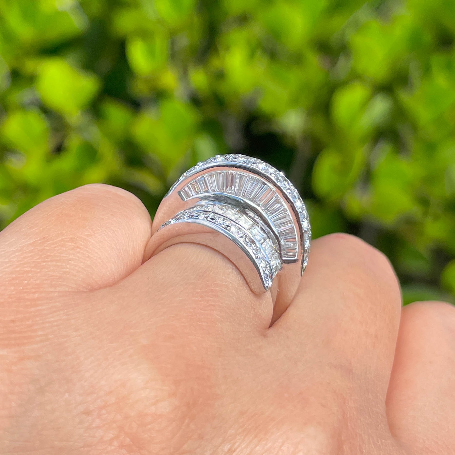 Jay Feder 18K White Gold Deco Wrap Diamond Ring - Jay Feder Jewelers